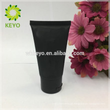 50 ml preto creme de mão matte tubo cosmético embalagem plástico creme de rosto macia tubo